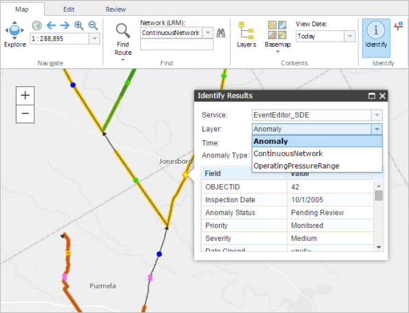 Selecting a different layer to identify